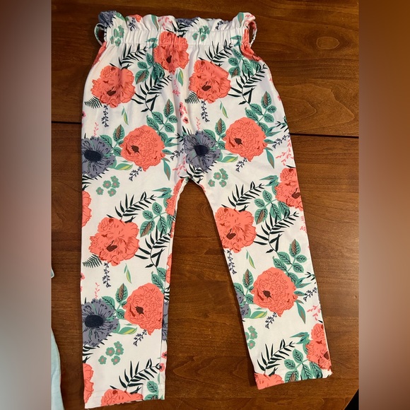 Carter’s watermelon Onesie sz 24mos w/floral cotton pants 24 mos. - Picture 5 of 5